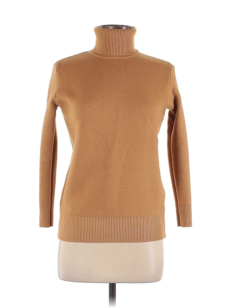 Pre-owned Unbranded Turtleneck Sweater In Brown