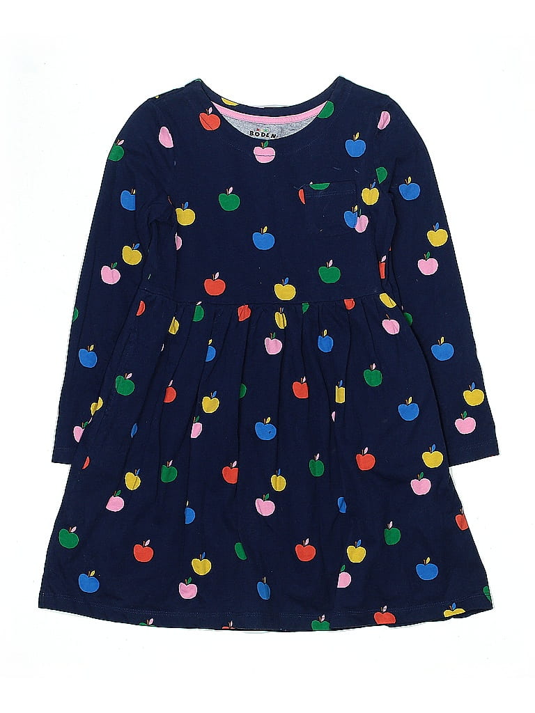 Mini Boden 100% Cotton Hearts Blue Dress Size 7 - 8 - photo 1