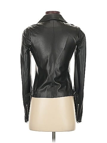 R | Label Faux Leather Jacket (view 2)