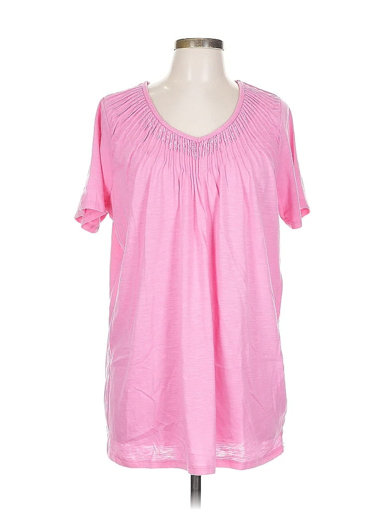 Roaman's Pink Short Sleeve T-Shirt Size 18 (L) - photo 1