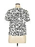 Terra & Sky 100% Rayon Animal Print Ivory Short Sleeve Blouse Size 0X - photo 2