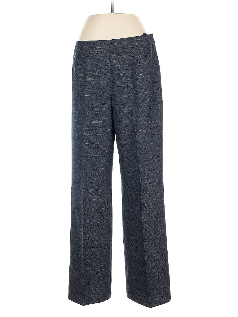 Le Suit 100% Polyester Chevron-herringbone Gray Dress Pants Size 8 - photo 1