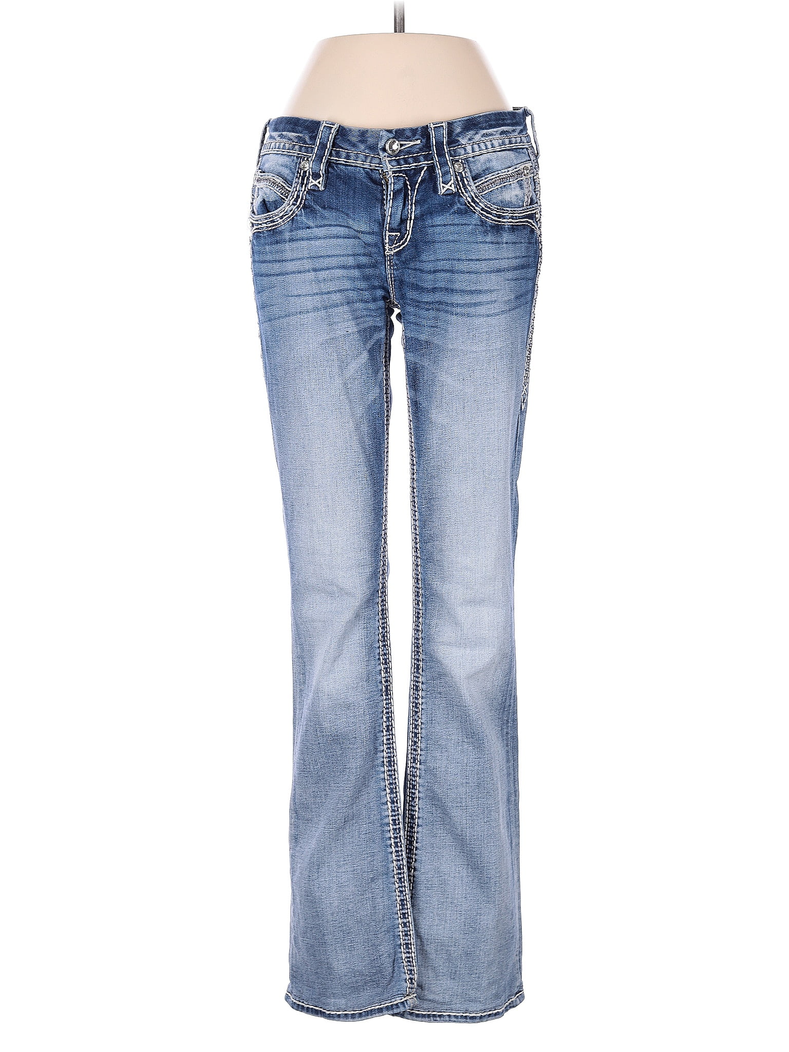 Rock Revival Paisley Blue Jeans Size 26 waist