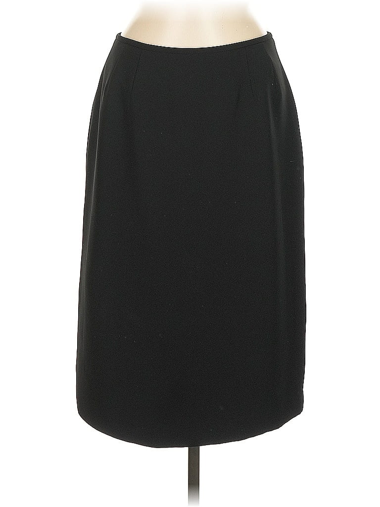Le Suit 100% Polyester Solid Black Formal Skirt Size 8 - photo 1