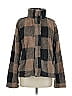 Thread & Supply 100% Polyester Plaid Brown Coat Size M - photo 1