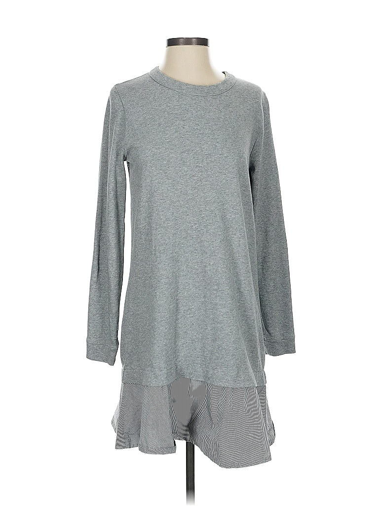 White + Warren 100% Cotton Gray Casual Dress Size S - photo 1