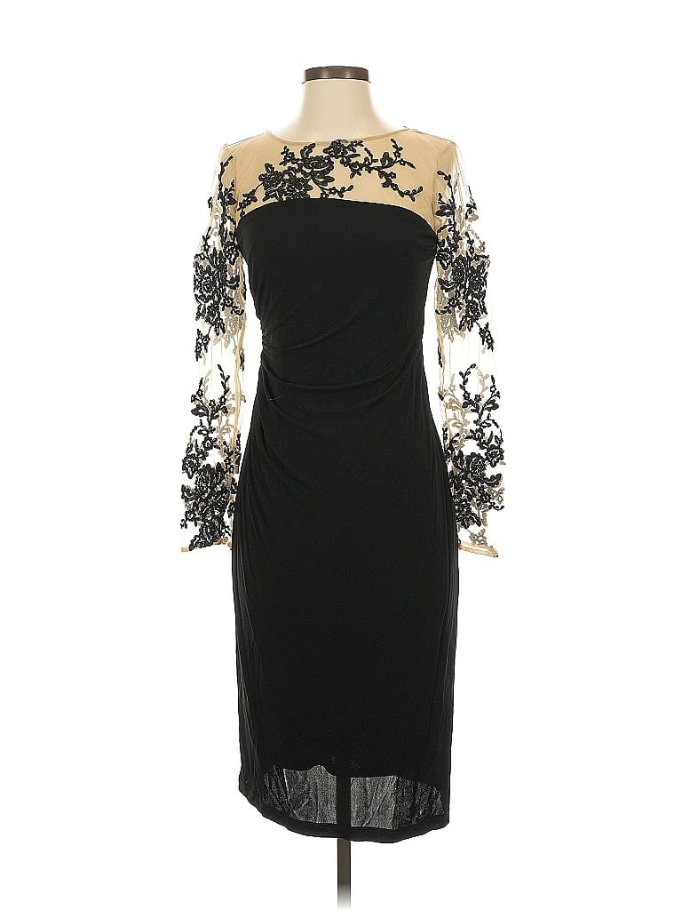 David Meister 100% Polyester Black Cocktail Dress Size 2 - photo 1