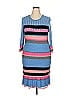 Tanya Taylor Stripes Blue Casual Dress Size 2X - photo 1