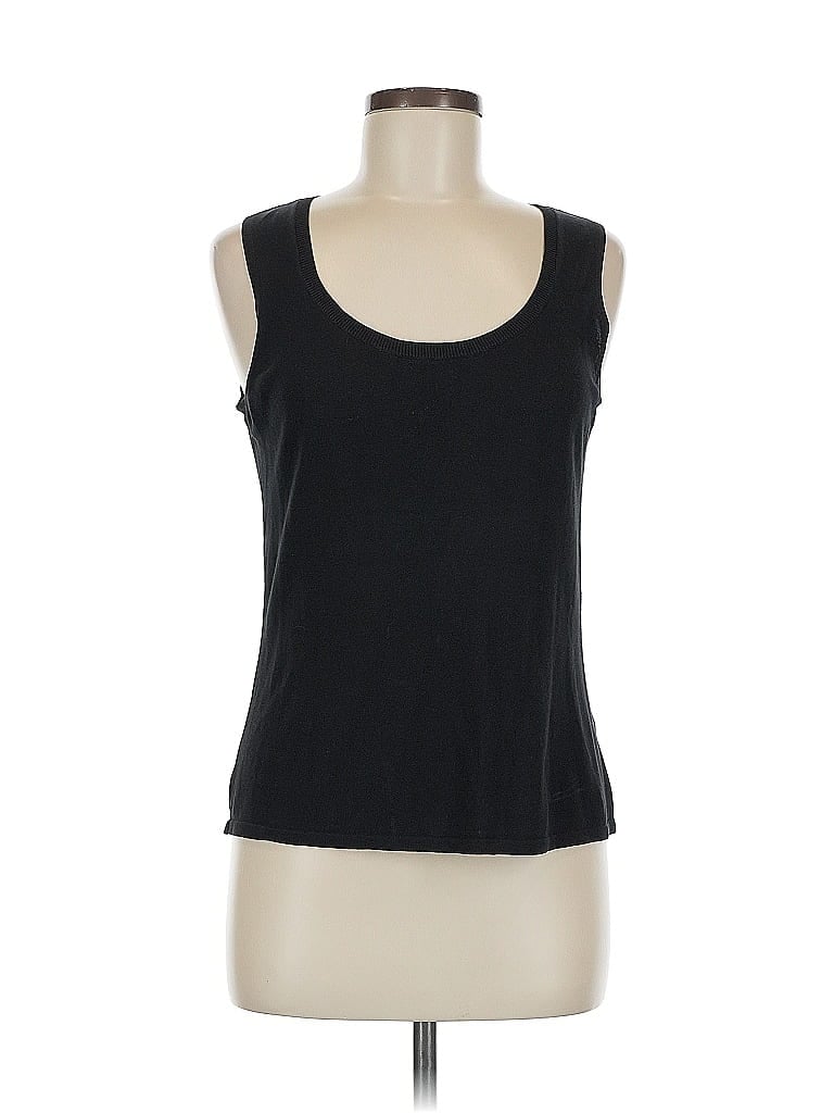 August Silk Black Tank Top Size M - photo 1