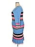 Tanya Taylor Stripes Blue Casual Dress Size 2X - photo 4
