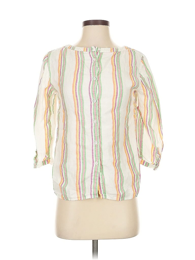 Pre-owned Boden 3/4 Sleeve Blouse In White