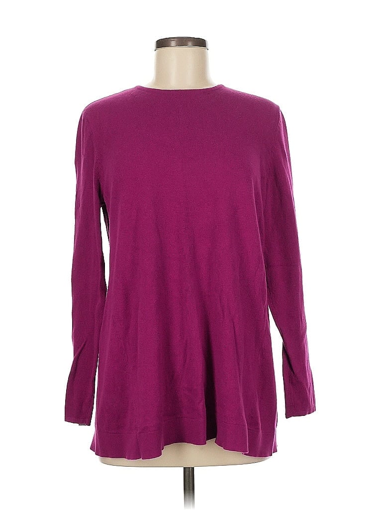 Pre-owned Jjill Pullover Sweater In Purple