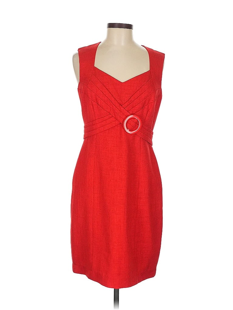 David Meister 100% Polyester Red Casual Dress Size 6 - photo 1