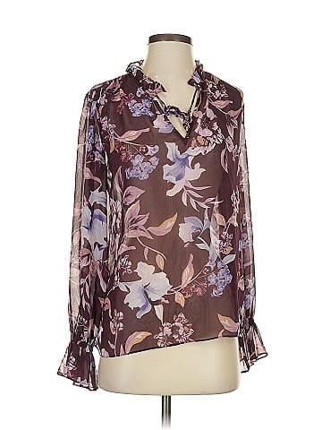 White House Black Market Long Sleeve Blouse (view 1)