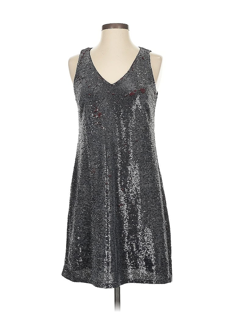 Pre-owned Michael Stars Cocktail Dress In Silver