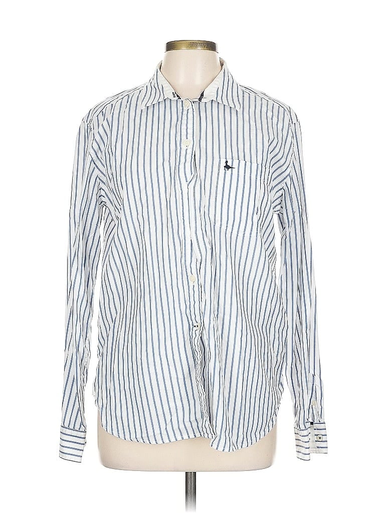 Pre-owned Jack Wills Long Sleeve Button Down Shirt In Blue