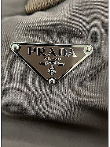 Prada Gray Brown Vintage Tessuto Backpack One size