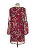 Mi ami 100% Polyester Floral Burgundy Casual Dress Size S - photo 2