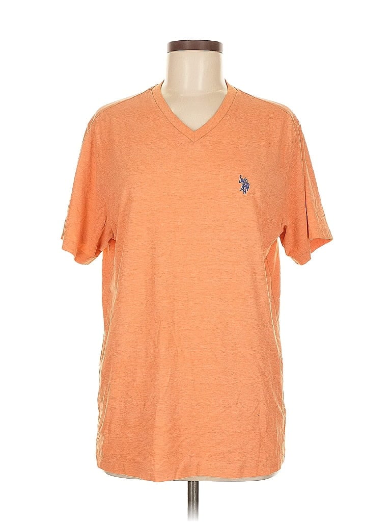 Pre-owned U.s. Polo Assn Short Sleeve T-shirt In Orange