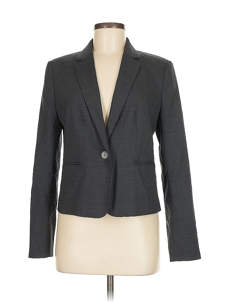 Pre-owned Ann Taylor Blazer Jacket In Gray