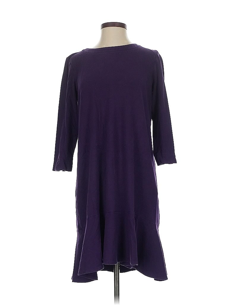Pre-owned Jjill Casual Dress In Purple