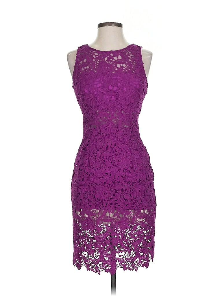 ML Monique Lhuillier Purple Cocktail Dress Size 0 - photo 1