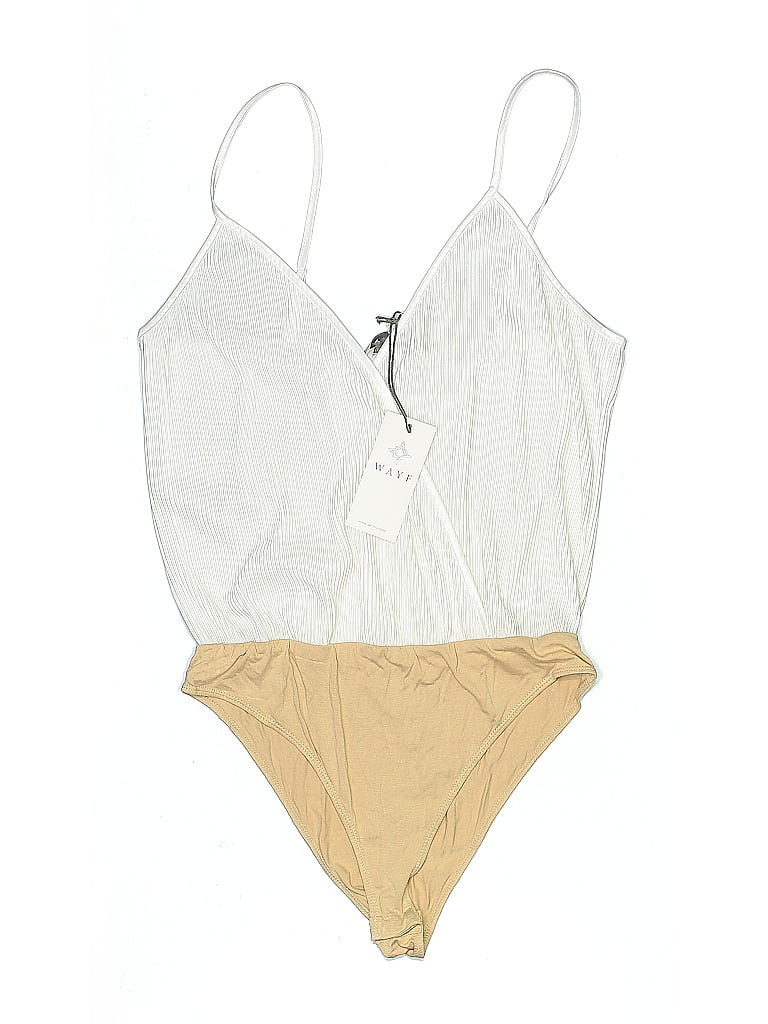 WAYF 100% Polyester Tan Bodysuit Size S - photo 1