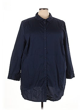 Roaman's 3/4 Sleeve Button Down Shirt