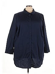 Roaman's 3/4 Sleeve Button Down Shirt