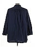 Roaman's Blue 3/4 Sleeve Button-Down Shirt Size 30 - photo 2