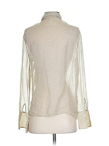 Theory Long Sleeve Silk Top (view 2)