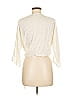 Express 100% Polyester Ivory White 3/4 Sleeve Blouse Size 9 - photo 2