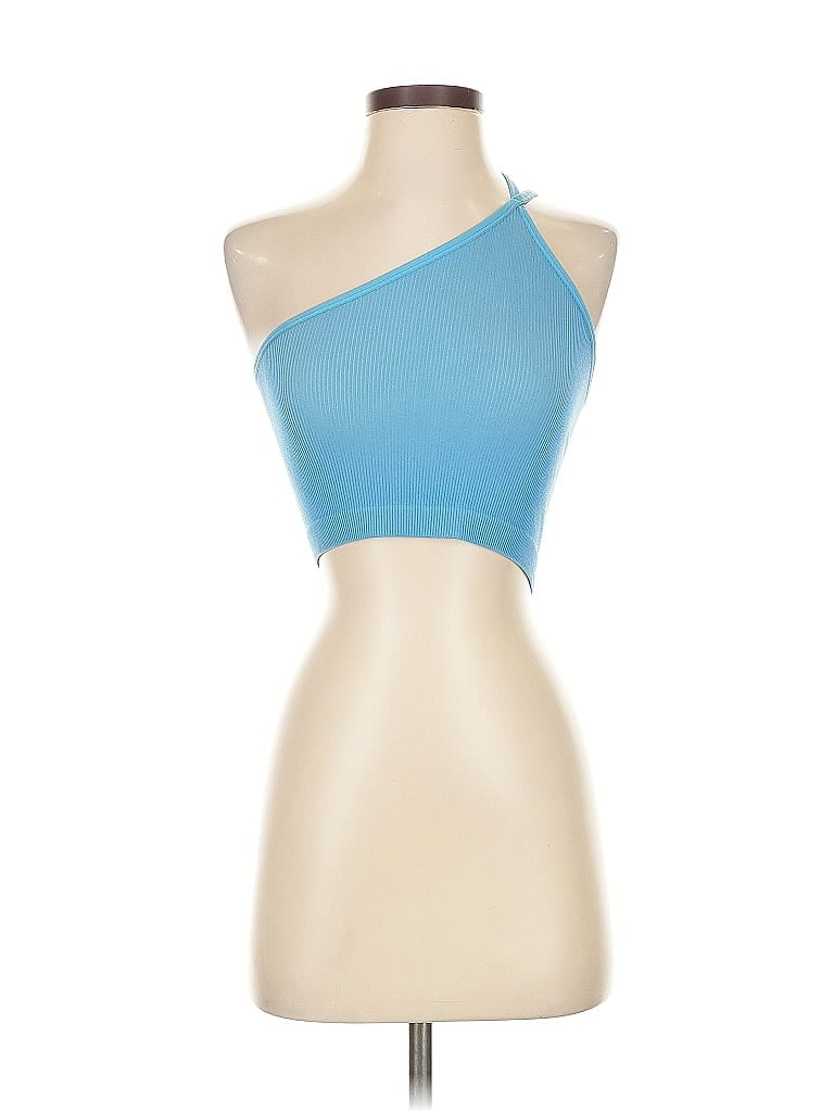 Pre-owned Colsie Tank Top Blue One Shoulder Neckline Tops
