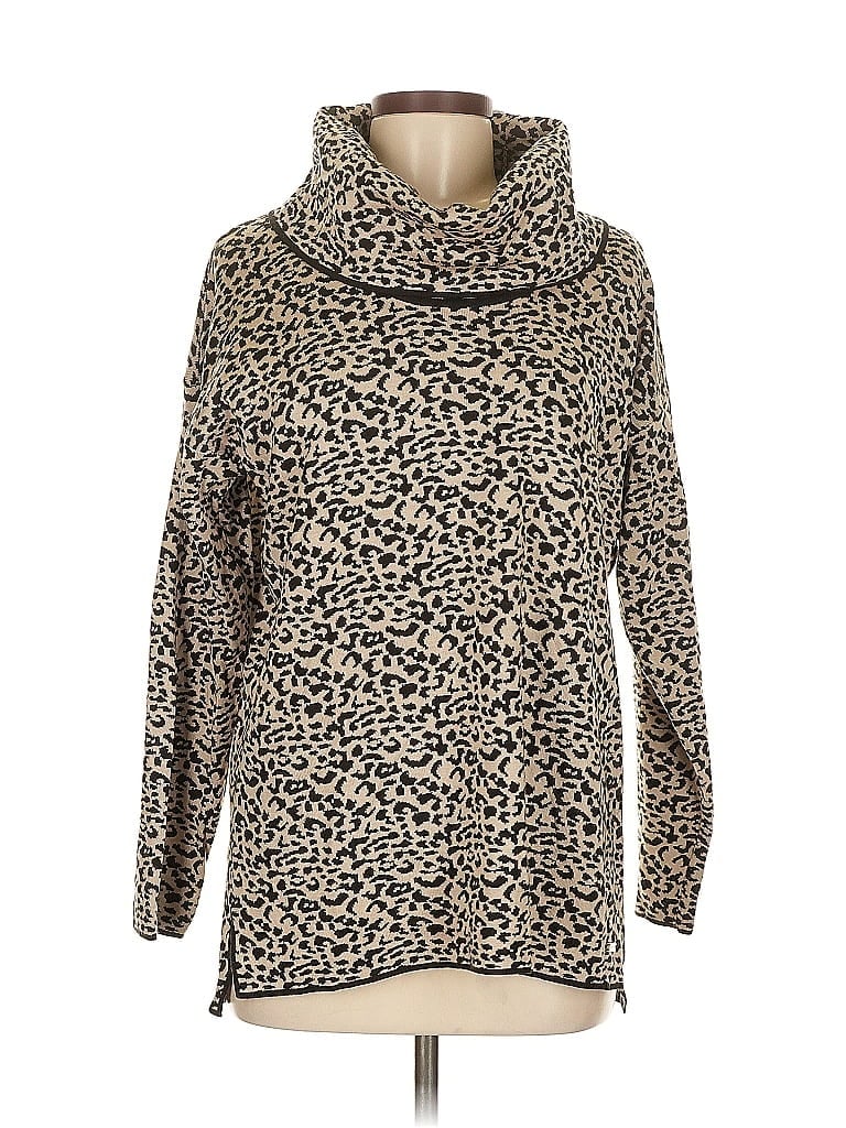 Pre-owned Calvin Klein Turtleneck Sweater In Brown