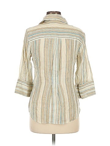 Pink Tartan 3/4 Sleeve Button-Down Shirt (view 2)