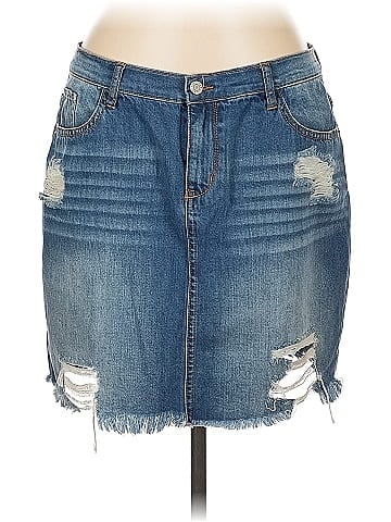 Soho JEANS NEW YORK & COMPANY Denim Skirt (view 1)