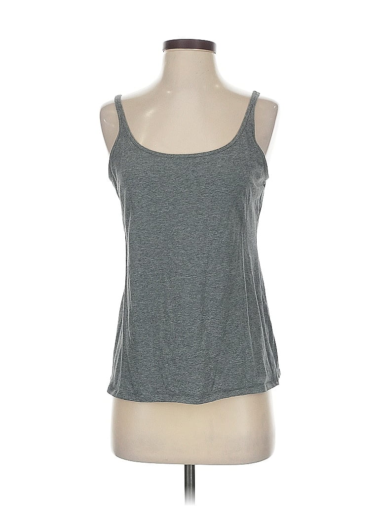 Pre-owned New York And Company Tank Top Gray Strapless Neckline Tops