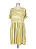 Entro Stripes Yellow Casual Dress Size L - photo 1