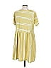 Entro Stripes Yellow Casual Dress Size L - photo 2