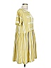 Entro Stripes Yellow Casual Dress Size L - photo 3
