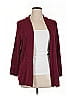 August Silk Burgundy Cardigan Size 1X - photo 1