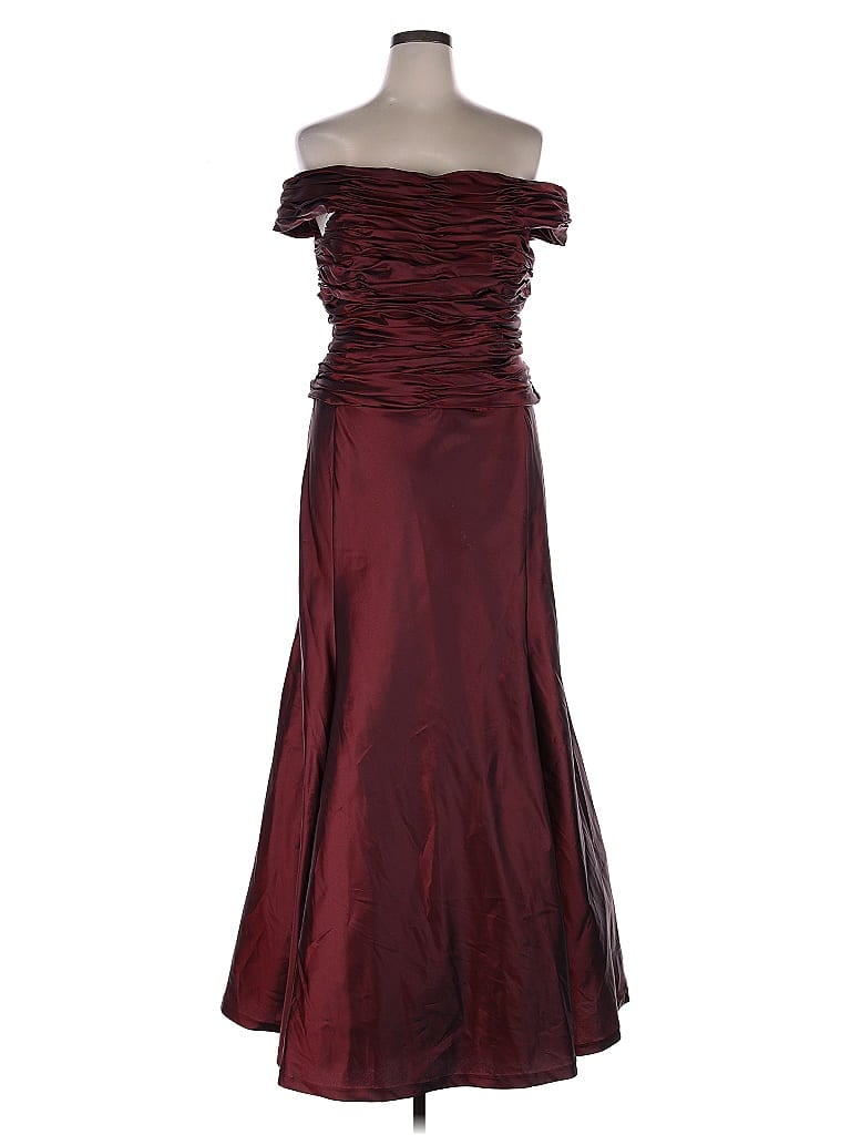 JS COLLECTIONS Pre-owned Cocktail Dress In Burgundy