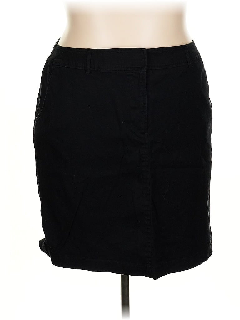 Venezia Solid Black Casual Skirt Size 20 - photo 1