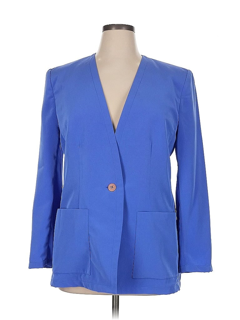 Doncaster Collection 100% Polyester Blue Blazer Size 14 - photo 1