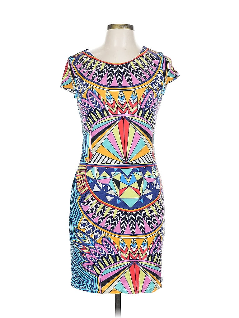 Mara Hoffman Graphic Blue Casual Dress Size L - photo 1