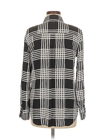 Equipment Long Sleeve Silk Top (view 2)