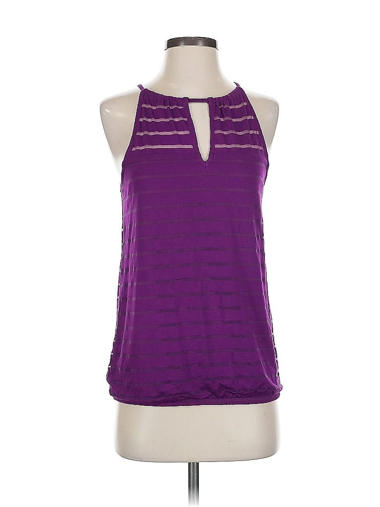 Pre-owned Inc International Concepts Sleeveless Blouse In Purple