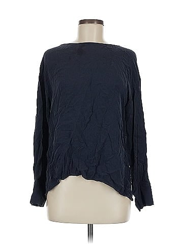 Theory Long Sleeve Silk Top (view 1)