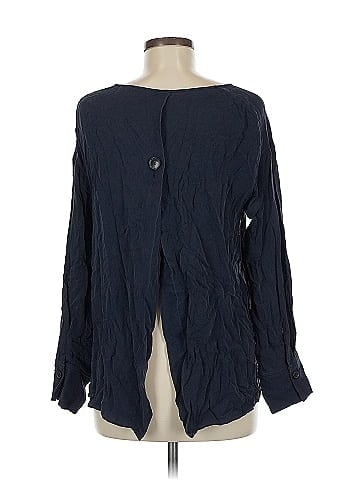 Theory Long Sleeve Silk Top (view 2)