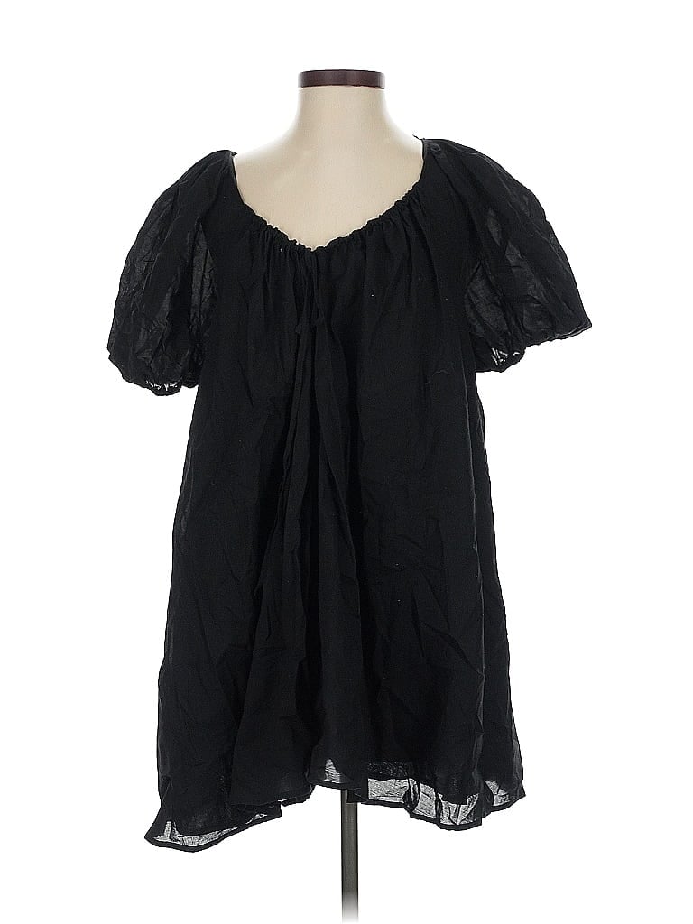 Pre-owned Tularosa Short Sleeve Blouse In Black